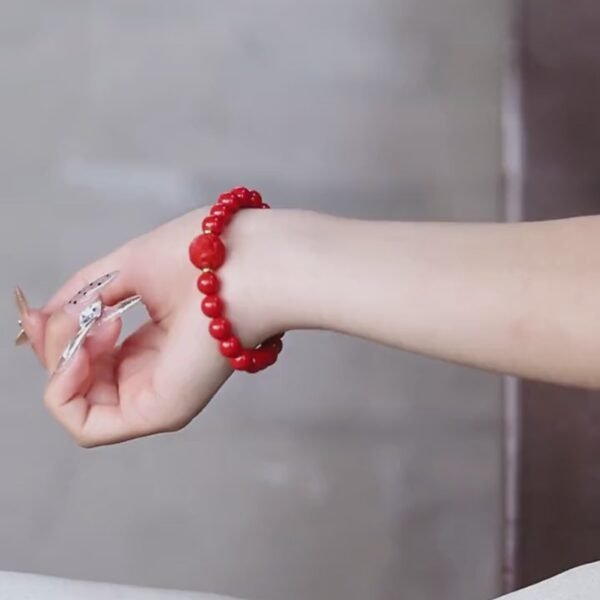 Thangka Buddha Dragon Cinnabar Energy Bracelet for Protection and Prosperity - Image 5