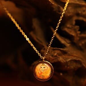 Thangka Buddha Love and Prosperity Fox Fairy Crystal Necklace