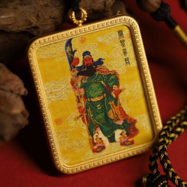 Thangka Buddha Loyalty and Protection Green Robe Guan Gong Thangka - Image 2