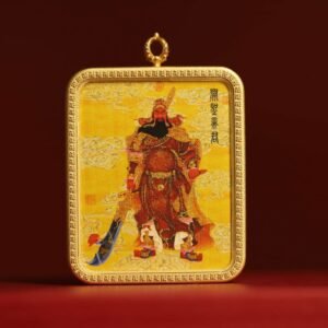 Thangka Buddha Prosperity and Protection Red Robe Guan Gong Thangka