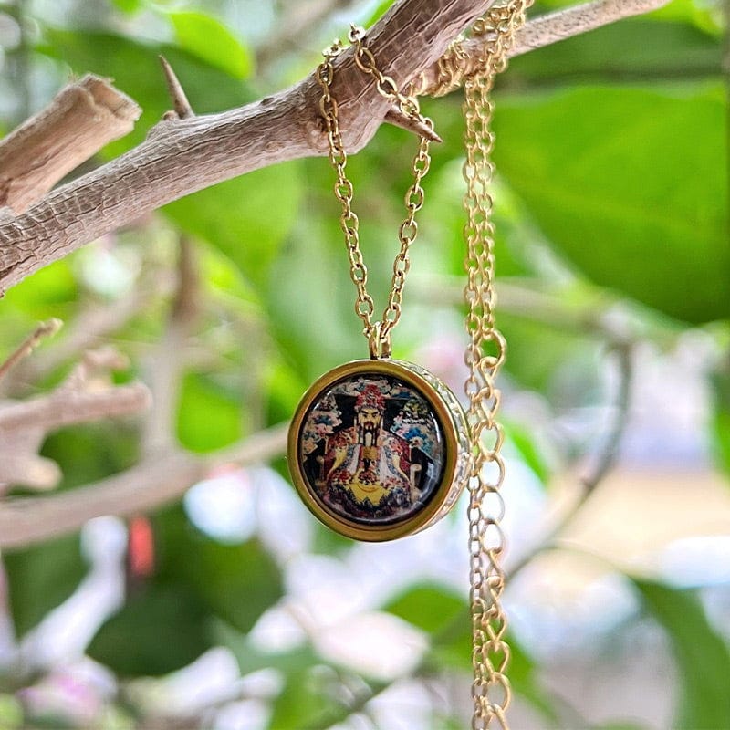 Thangka Buddha Crystal Dragon WuYe Protection and Prosperity Pendant Necklace - Image 4