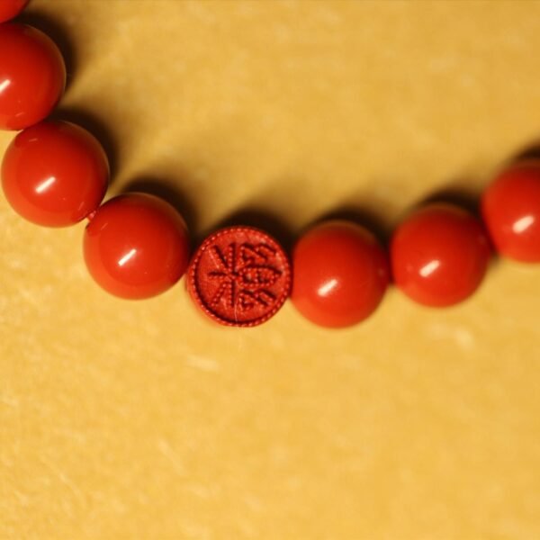 Thangka Buddha Dragon Cinnabar Energy Bracelet for Protection and Prosperity - Image 4