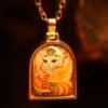Thangka Buddha Fox Fairy Love and Protection Locket Necklace - Image 3
