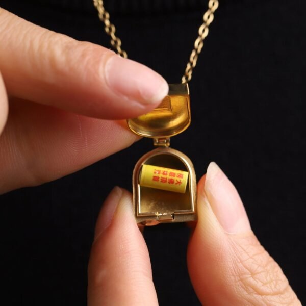 Thangka Buddha Fox Fairy Love and Protection Locket Necklace - Image 6