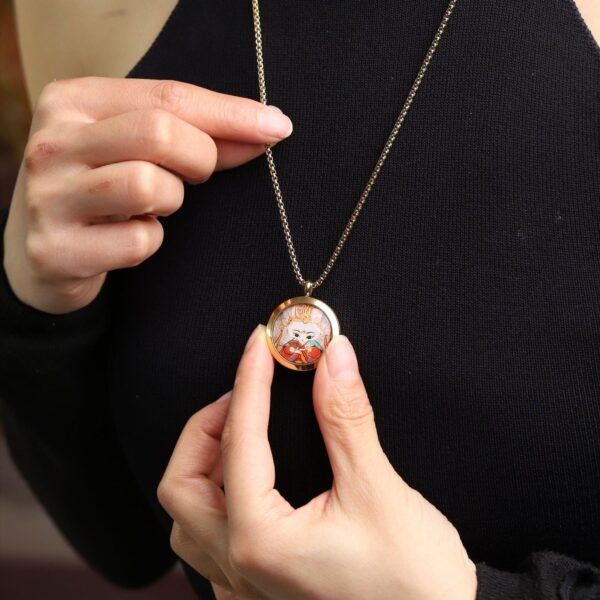 Thangka Buddha Fox Fairy Love and Protection Necklace - Image 5