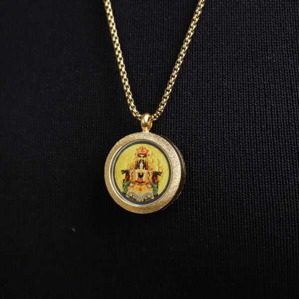 Thangka Buddha Wealth and Protection Dragon Wuye Circular pendant Necklace - Image 4
