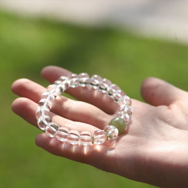 Thangka Buddha White Crystal Serenity Bracelet - Image 2