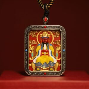 Thangka Buddha White Bronze Wealth and ProtectionDragon WuYe Square Thangka