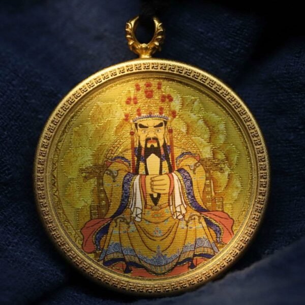Thangka Buddha Wealth and Protection Dragon Wuye Circular Thangka - Image 2